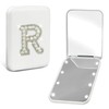 Aganmi Teacher Gifts LED Mini Travel Makeup Mirror Initial 1X/2X