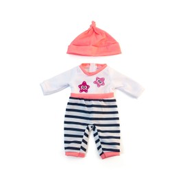 Miniland Educational Doll Clothes, Fits 12-5/8" Dolls, Cold Weather Salmon Pajamas,Multi