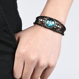 Genshin Impact Bracelet, 1 Piece Anime Luminous Bracelet with 7 Elements Yuansh Replacement Parts Genshin Impact Game Element Badge Anime Bracelet Periphery for Children Adults Anime Fans