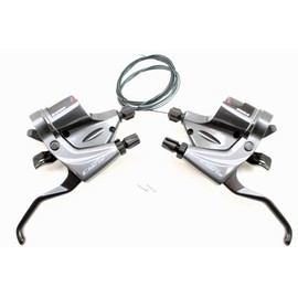 Pair Set SHIMANO (シマノ) CLARIS (クラリス) Aluminum Alloy Lightweight Optical Gear Display Front Double Rear 8-Speed Shift/Brake Levers ST-RS200 (2x8S) ESTRS200DPA ESTRS200LCB ESTRS200RCA