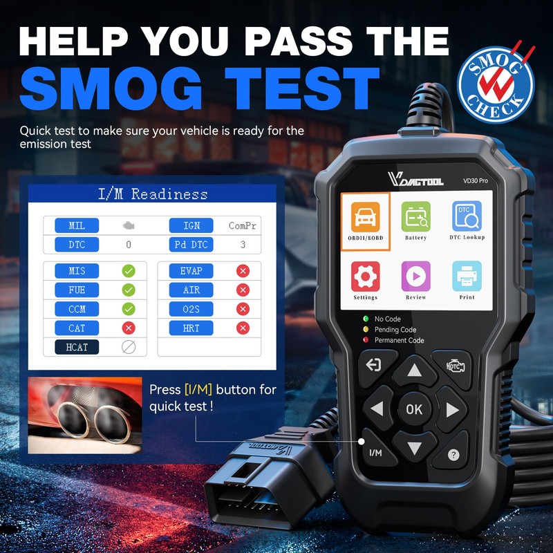 VDIAGTOOL VDIAGTOOL VD30 Pro Car Code Reader, OBD2 Scanner Diagnostic
