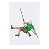 'Rock Climber Abseiling' Temporary Tattoo - Water Resistant, Skin-Safe, Non-Toxic
