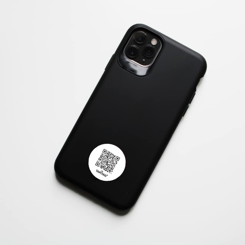 TAPiTAG NFC QR Slim Business Card Phone Tag (White)