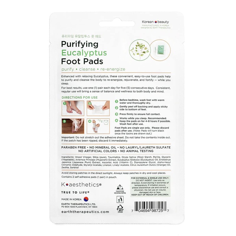 Earth Therapeutics Purifying Eucalyptus Foot Pads