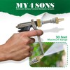 My4Sons Stainless Steel Spray Pistol & Hose Adapter with Adjustable