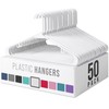 Plastic Hangers 50 Pack White - Clothes Hangers - Makes