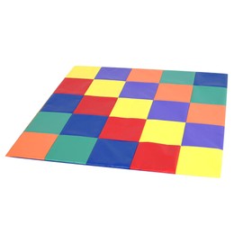 Children's Factory Patchwork Crawly Mat, Cushioned Floor Mat for Kids, Daycare Mat for Babies