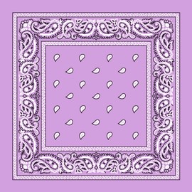 Lilac Paisley Bandana - Single Piece 22x22