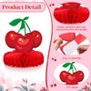 Faccito 9 Pcs Cherry Honeycomb Centerpiece Cherry Party Decor Cherries