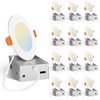 Amico 12 Pack 4 Inch 5CCT Ultra-Thin LED Recessed Dimmable