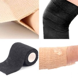 Compression bandage large 7.5cm Achilles tendon taping compression tape Injury Prevention Tape Black 4ea