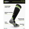 Relaxsan 806 (Black/Green, L) Compression Socks Women and Men, Sport