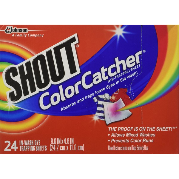 Shout Color Catcher Dye-Trapping, In-Wash Cloths - 24 ea