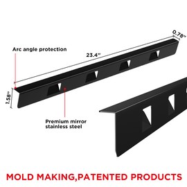 Stove Gap Covers Stainless Steel stove gap filler range trim kit Between Oven and Countertop Dishwasher Dryer Heat Resistant and Easy to Clean (23'4 Mirror black,1 Pair)