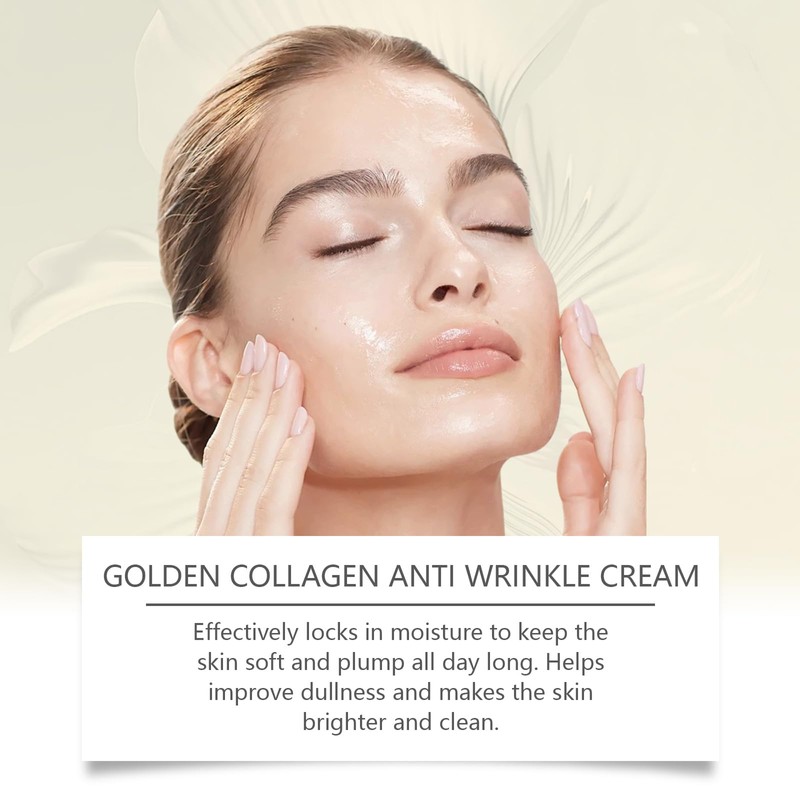 Gold Collagen Anti-Wrinkle Cream, 50 GM, Hydrating, Moisturizing, Firming, Revitalizing
