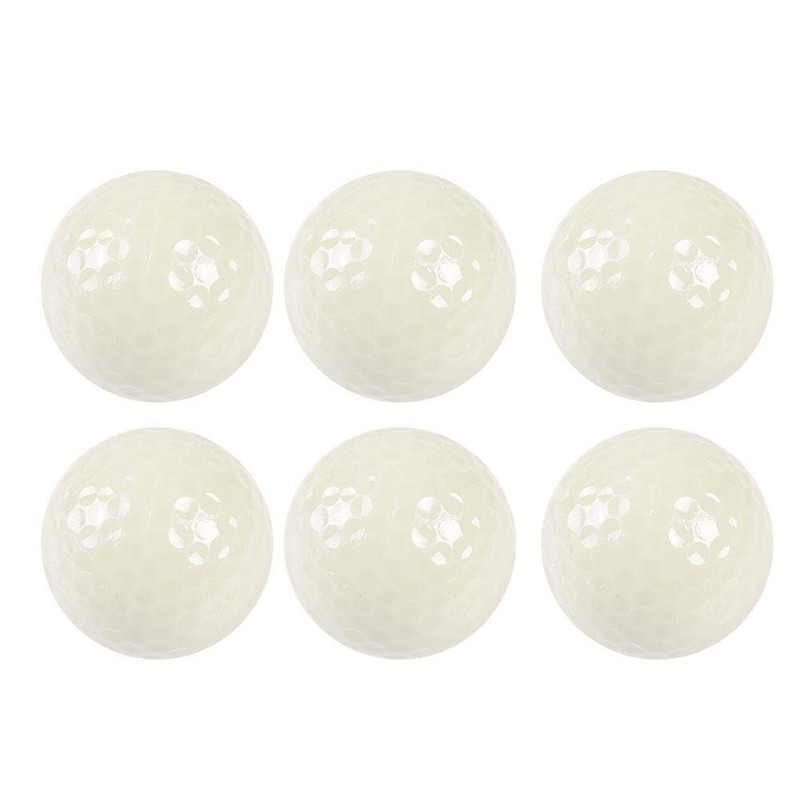 6 x Luminous Golf Balls, Night Fluorescent Golf Training Balls