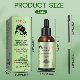Osemary Oil for Hair,Rosmarin-Minze Kopfhaut und Haarstärkungsöl,Intensive Bio Haarpflege,Kopfhautpflege & Haarstärkung,Bio Rosmarin Mint Oil,für Trockenes Geschädigtes Haar