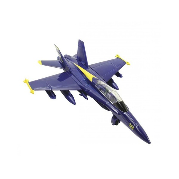 🛦 United States Navy Blue Angels F/A-18 Super Hornet Fighter Jet 6inch Die Cast Metal Model Toy w/ Pullback Action