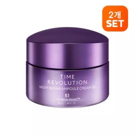 MISSHA [2개][미샤] 타임 레볼루션 나이트 리페어 앰플 크림 50ml [2 Pieces] [Missha] Time Revolution Night Repair Ampoule Cream 50ml