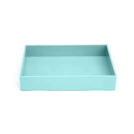 Poppin Accessory Tray Aqua, 6-7/8" X 9-7/8" X 1-3/4" H
