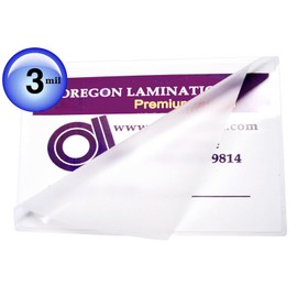 Oregon Lamination Hot Laminating Pouches File Card, 3 Mil 3.5 x 5.5 Inches, Clear Plastic Glossy (25 Pack) FC03-QTR