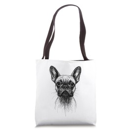 Frenchies Lover Abstract Scribble Art French Bulldog Tote Bag