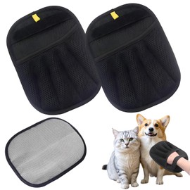 VEGCOO Hair Removal Glove for Dogs and Cats Five Finger Design for Removing Pet Hair and Undercoat Animal Care Glove Reusable for All Fur Types, Pack of 1