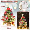 UCAMP Mini Small Christmas Tree, Artificial Christmas Tree with Lighting,