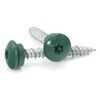 Low Profile Mechanical Galvanized Roofing Screws Green Finish - #10