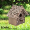 Hanging Bird House, Wooden Birdhouse 7.1 x 6.7 x 5.1