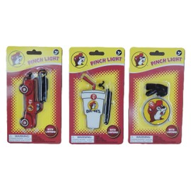 Buc-ee's Beaver Pinch Light Flashlight 3 Pack Bundle Lanyard - Mobile Small - LED - Compact Portable