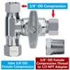 YUHX Brass Angle Stop Add-A-Tee Valve for TOTO Washlet Bidet