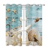 Kazynee Vintage Nautical Beach Theme Room Darkening Blackout Window Curtains