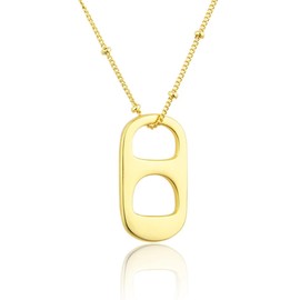 Aonklot Bottle Cap Necklace Soda Tab Pendant Necklace for Women Punk Gold Chain Necklace Preppy Gifts for Women Trendy Jewelry Stocking Stuffers