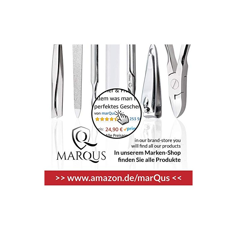 Manicure set made in Germany - 7 piece stainless steel