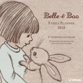 2018 Belle & Boo Family Planner - teNeues Grid Calendar - 30 x 30 cm