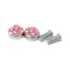 Bling 7 Rows Pink(A- Screw Cap Type) Crystal Rhinestone-Metal Chrome