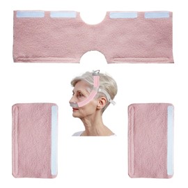 Soft Fabric mask Cover for DreamWear and ResMed AirFit, Headband Cover Set, C P A Accessories, Facial pad Liner to Reduce Skin Irritation and Redness. (Pale Pink)