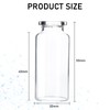 10 Pack 10ml Sealed Sample Vials, Transparent Glass Vials with
