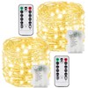 2 Pack Each 66Ft 200LED Battery Operated Fairy Lights with