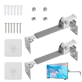 2Pcs TV Anchors for Baby Proofing, Metal TV Safety Straps Adjustable to Prevent Falling and Anti Tip, Anti Tip TV Strap, Furniture Anchors Kit, No Drill TV Wall Anchor Straps (5.5-7.8inch)