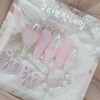 Light pink sugar handmade nail tips - ballerina / 연핑크