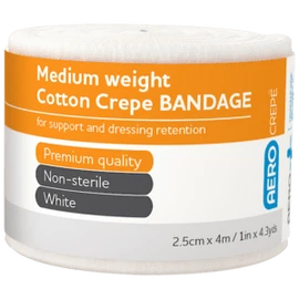 AEROCREPE Medium Cotton Crepe Bandage 2.5cm x 4M