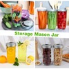 CARBLIN Wide Mouth Mason Jars 24 oz, 2 Pack Glass