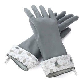 Full Circle Natural Latex Cleaning Gloves, M/L Grey