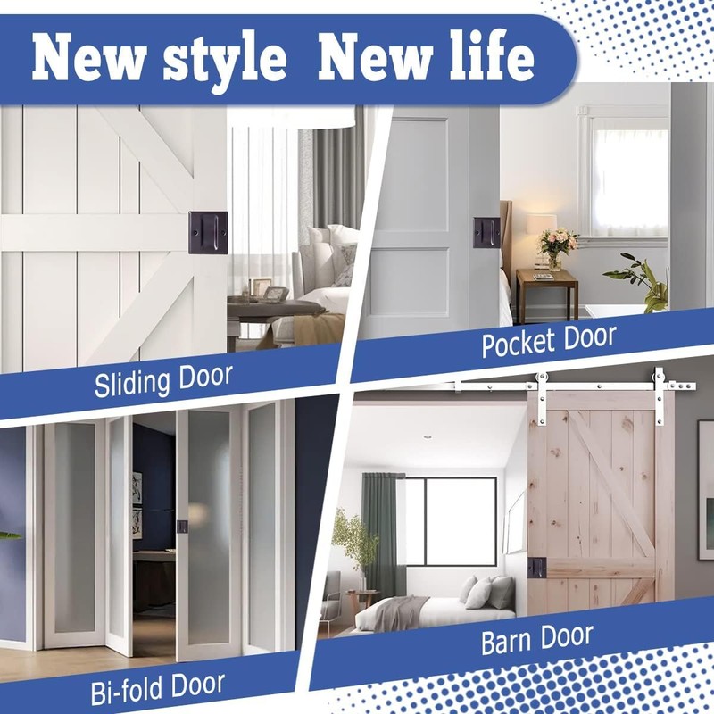 HOMOTEK 2 Pack Privacy Pocket Door Pull Without Switch Plate