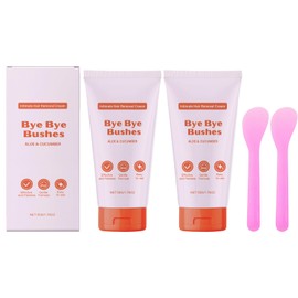 2 x Power Effect Hair Removal Cream, Painless Hair Removal Cream for Body, for Bikini Pubic Area and Body, Fast & Effective, Slows Hair Growth, Suitable for All Skin Types