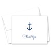 MyExpression.com 50 Cnt Simple Navy Anchor Nautical Thank You Cards
