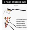 SUJAYU 3 Pack Rust Remover, Small Wire Brush, Brass Brushes