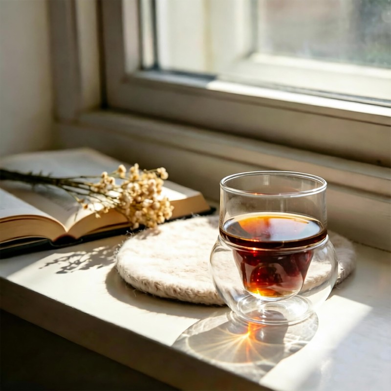 SYJAN HOME Double-Walled Espresso Cups,Small Unique Glass,Set of 2, 4oz